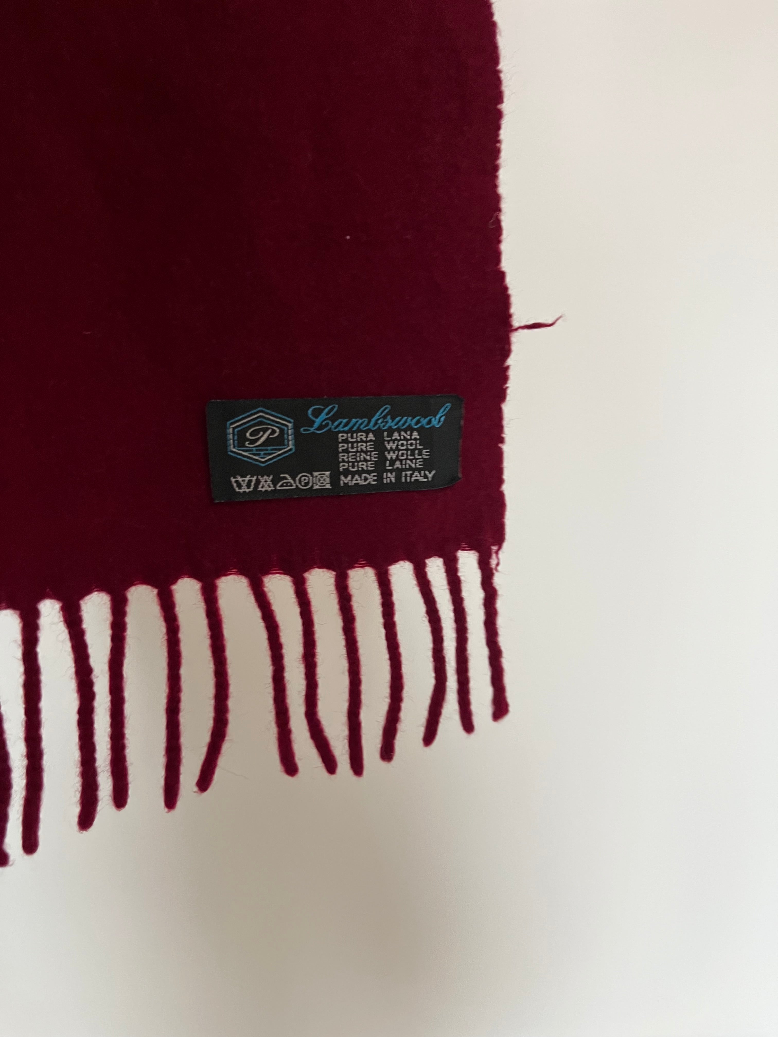 Super soft burgundy scarf 100% wool