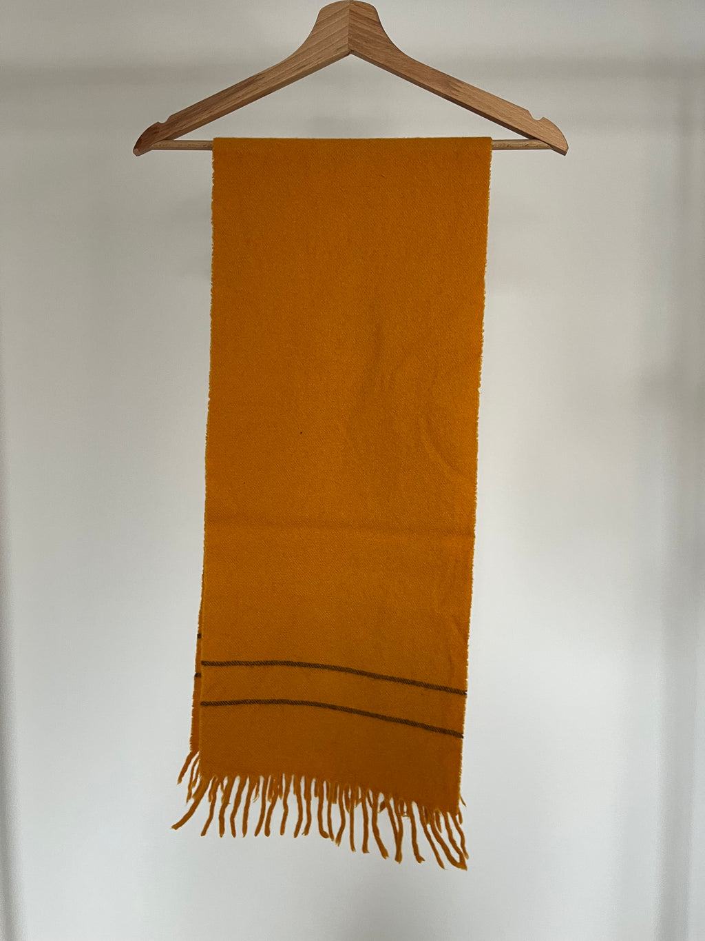 Super soft yellow scarf 100% wool