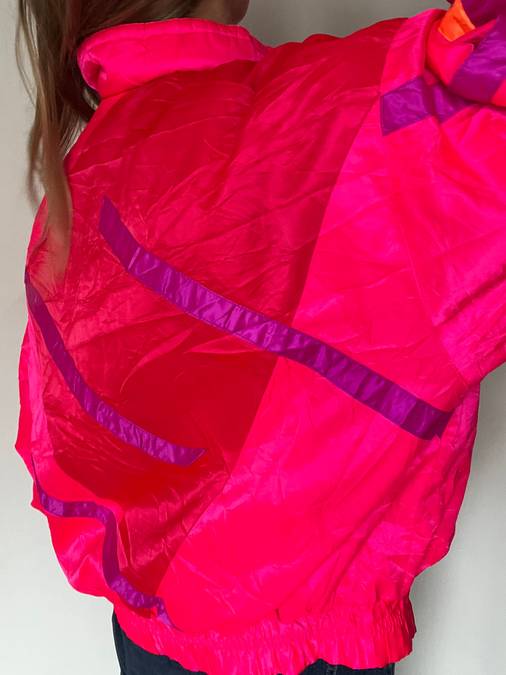 Crazy hot pink windbreaker