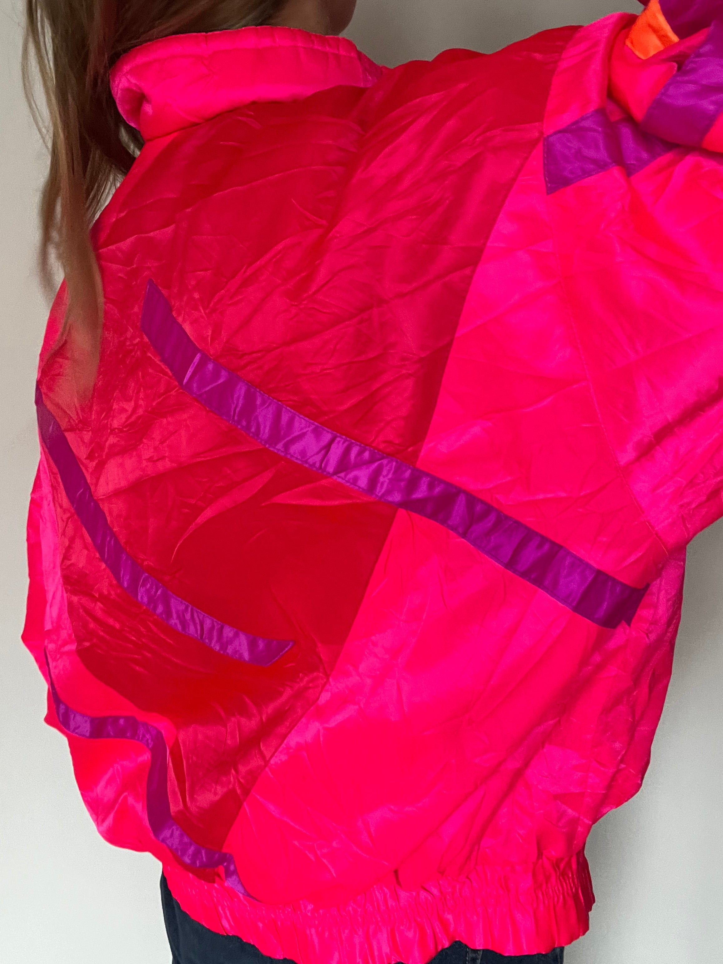 Crazy hot pink windbreaker