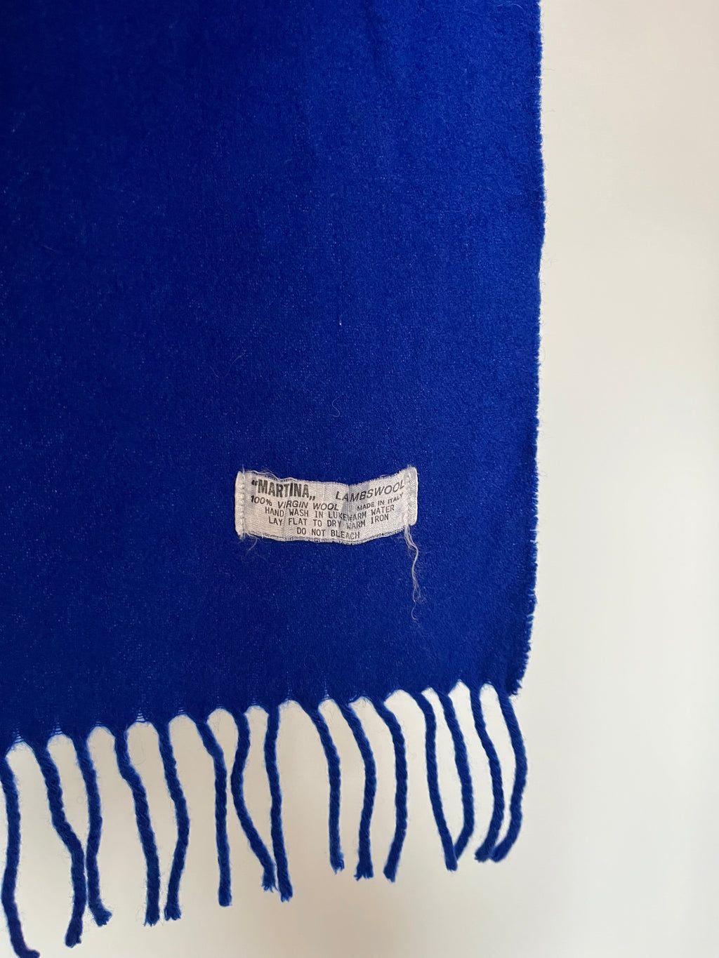 Super soft blue scarf 100% wool