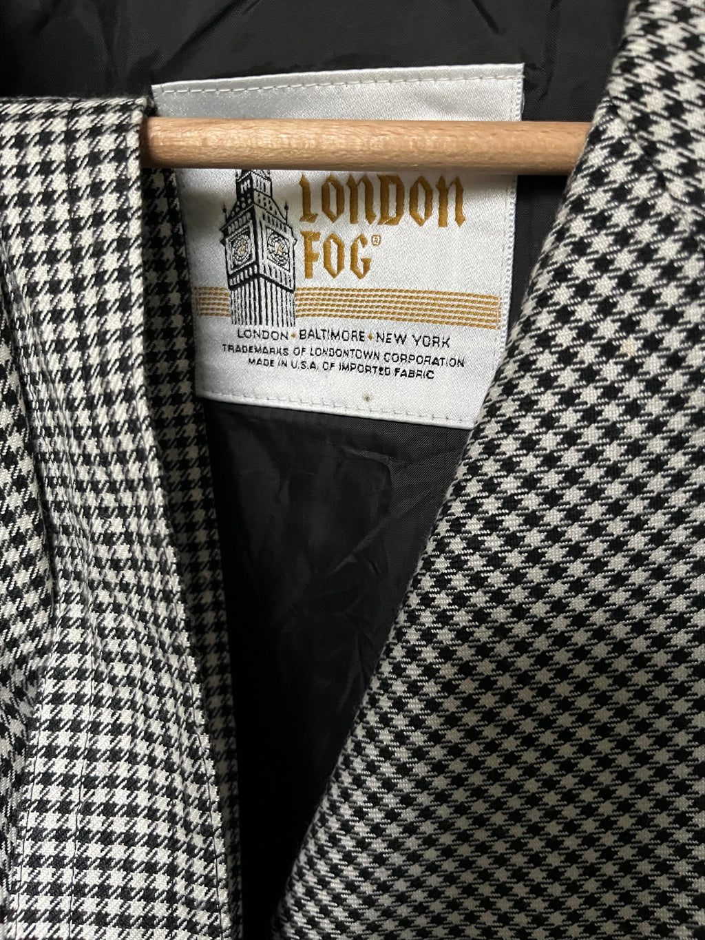 London Fog Trench Coat - pied de poule