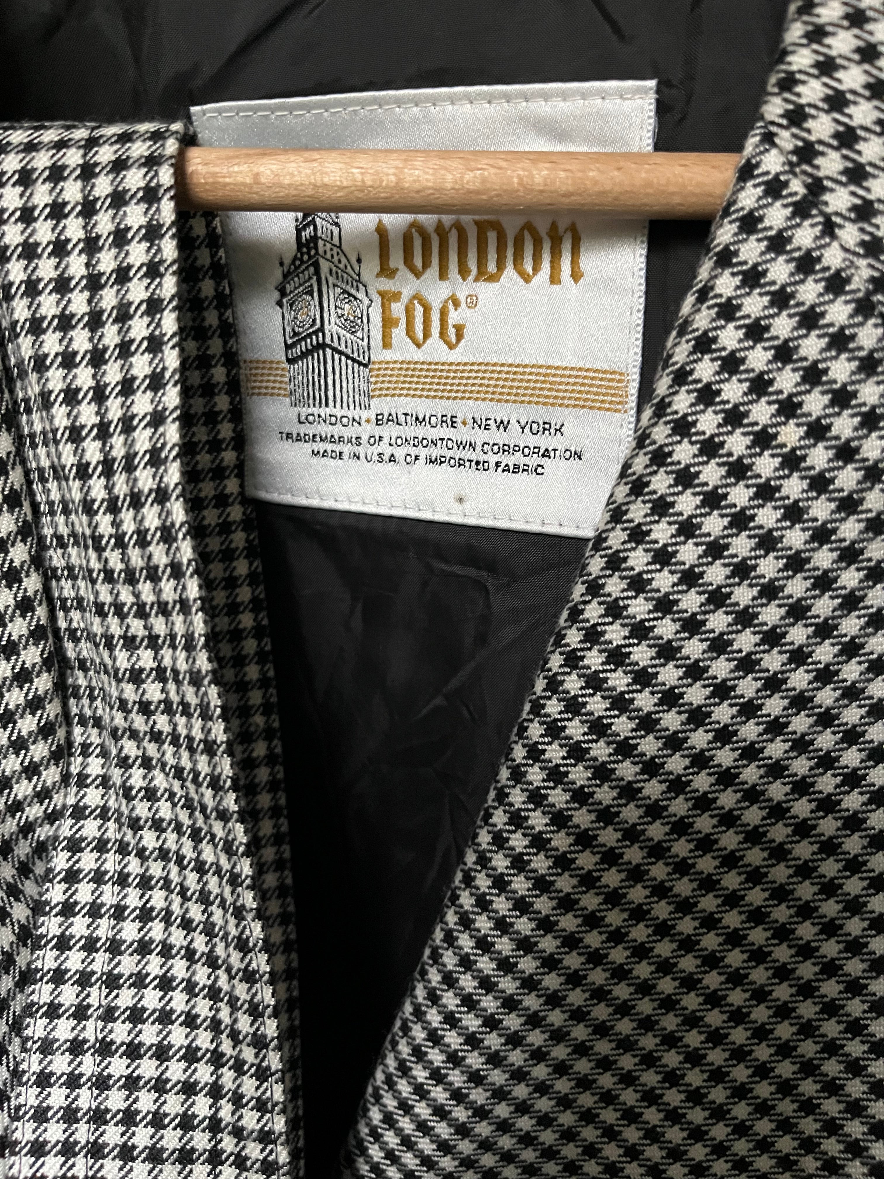 London Fog Trench Coat - pied de poule