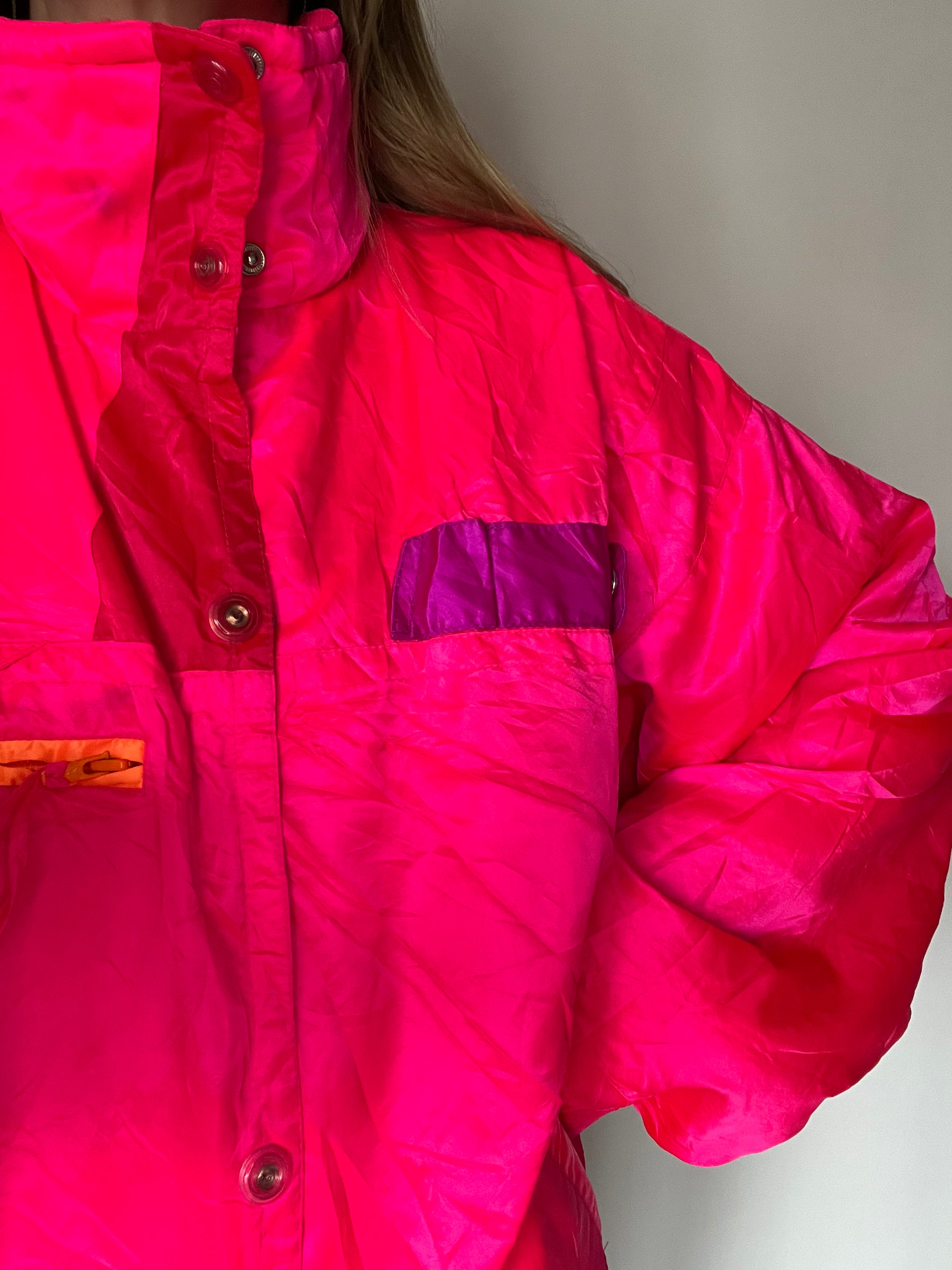 Crazy hot pink windbreaker