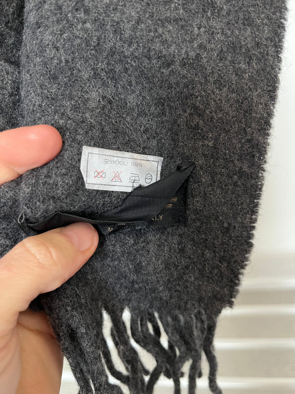 Super soft grey scarf 100% wool