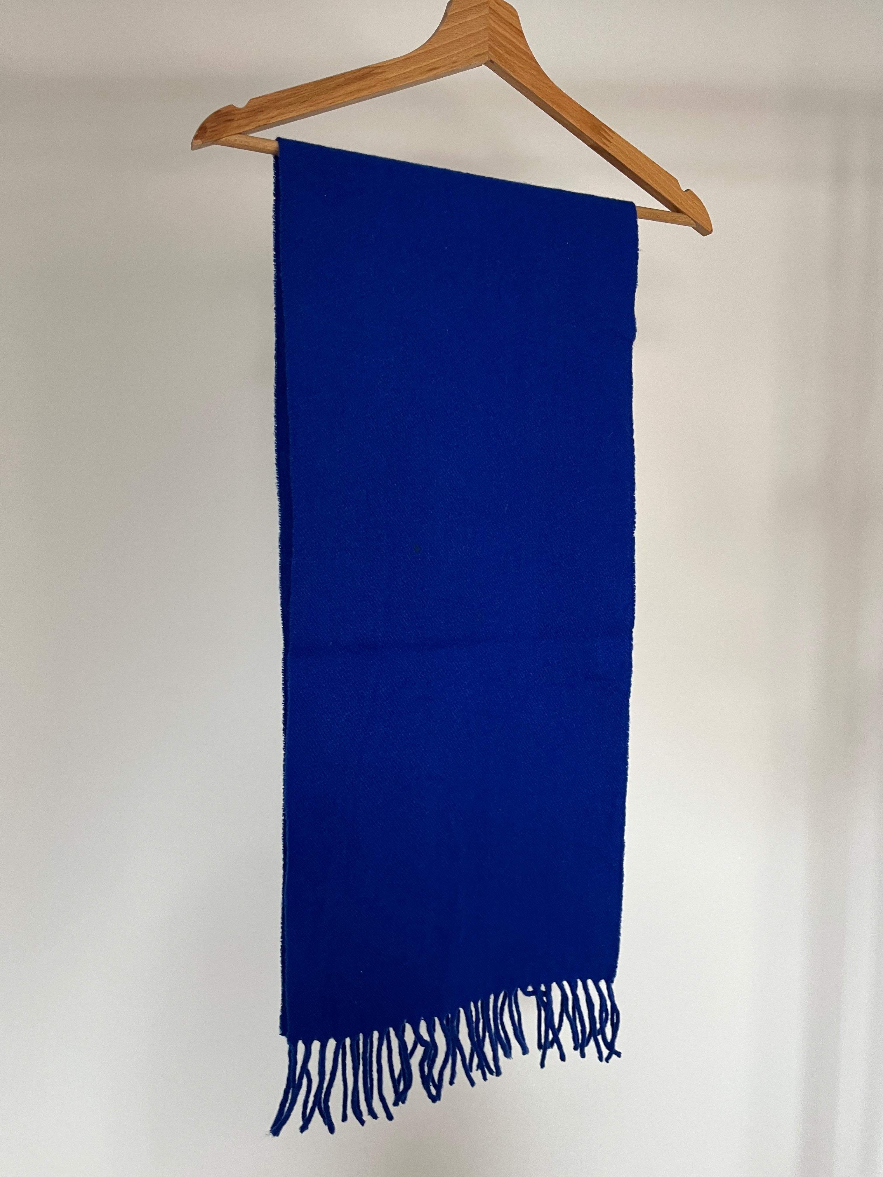Super soft blue scarf 100% wool