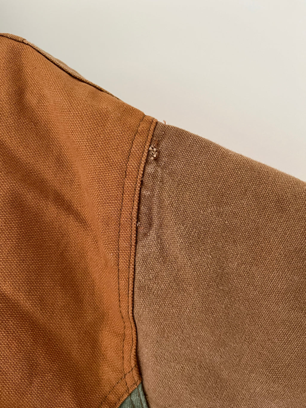 Carhartt reworked jacket with pink sleeves