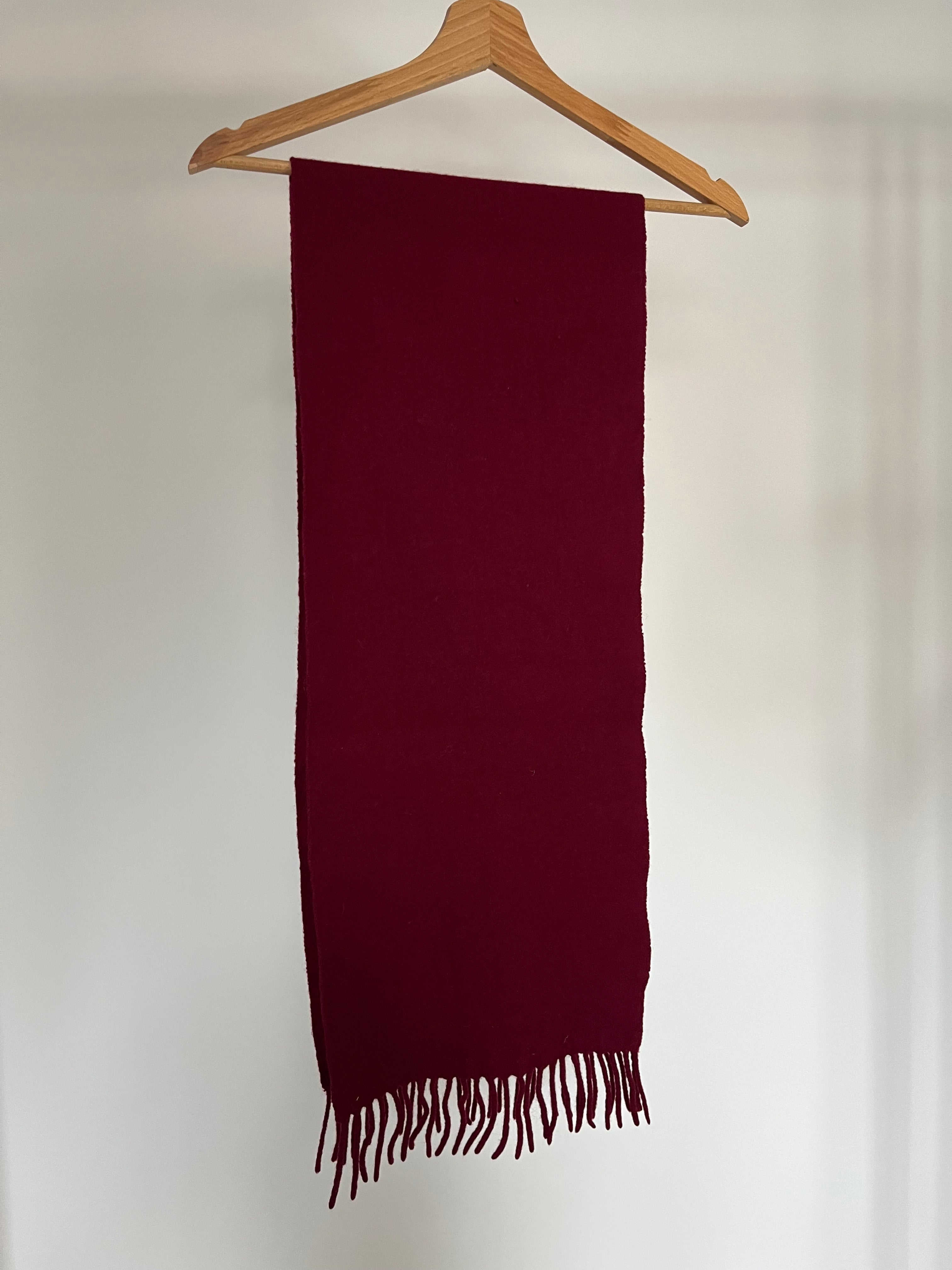 Super soft burgundy scarf 100% wool