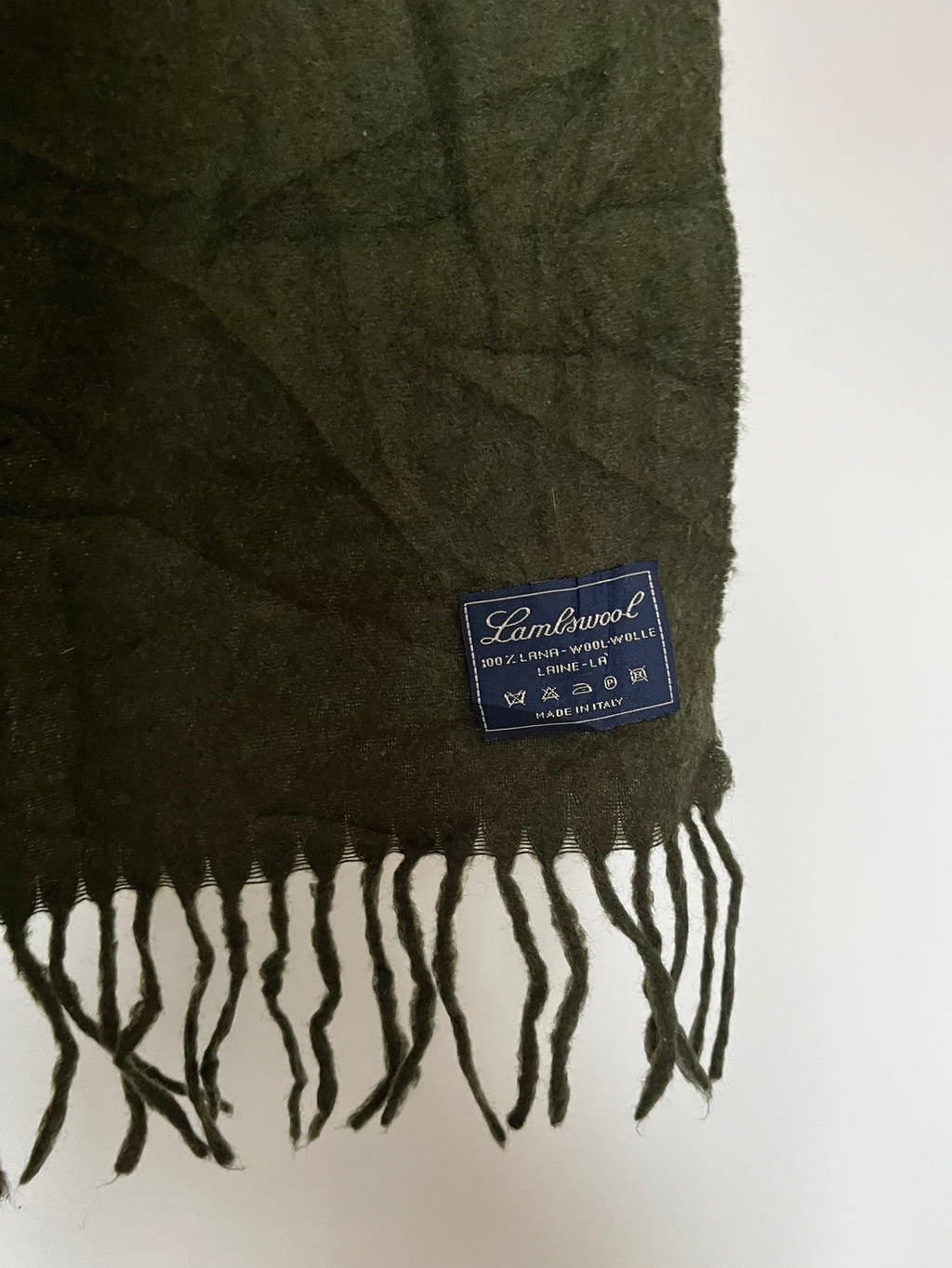 Super soft green scarf 100% wool