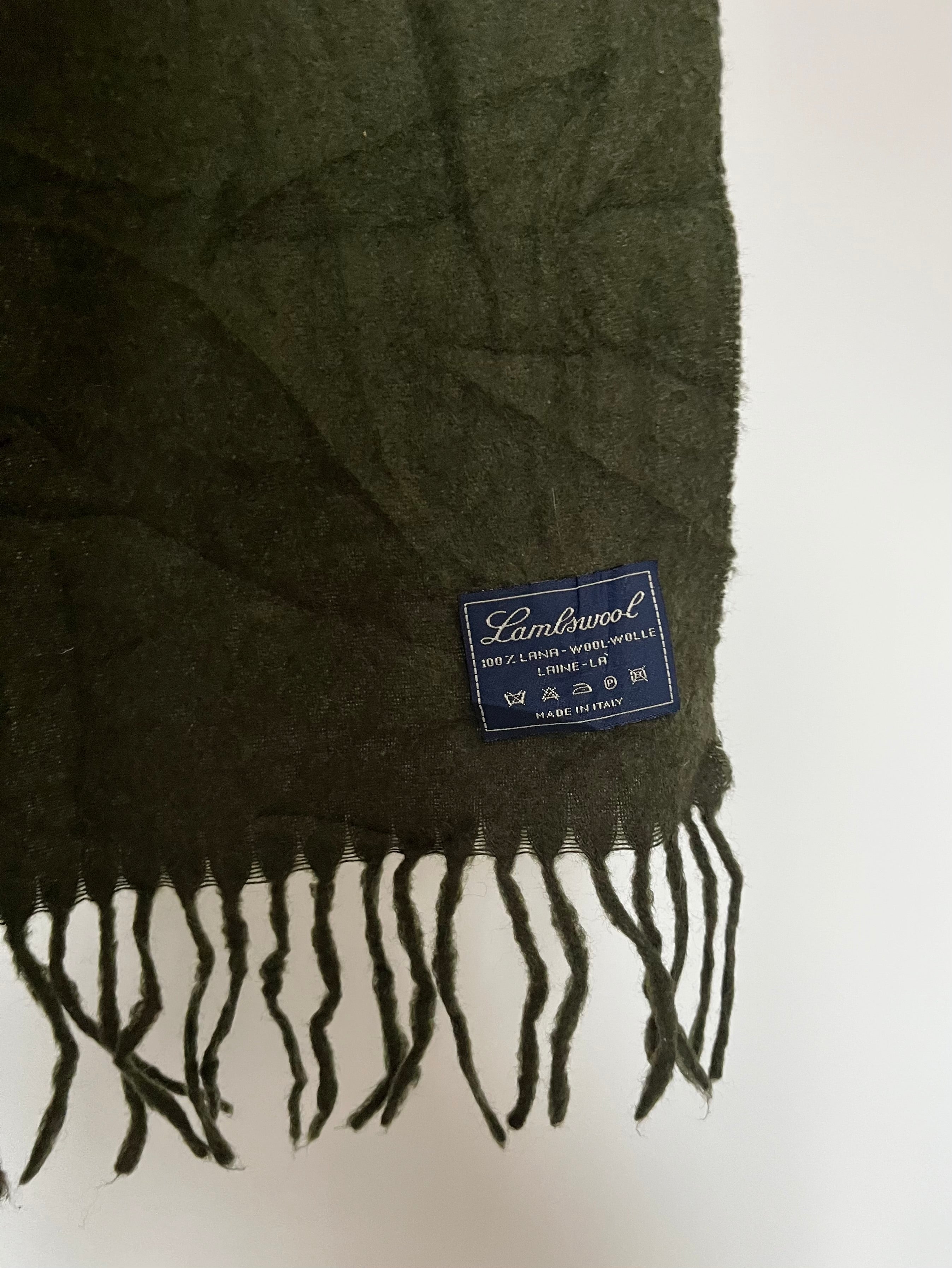 Super soft green scarf 100% wool