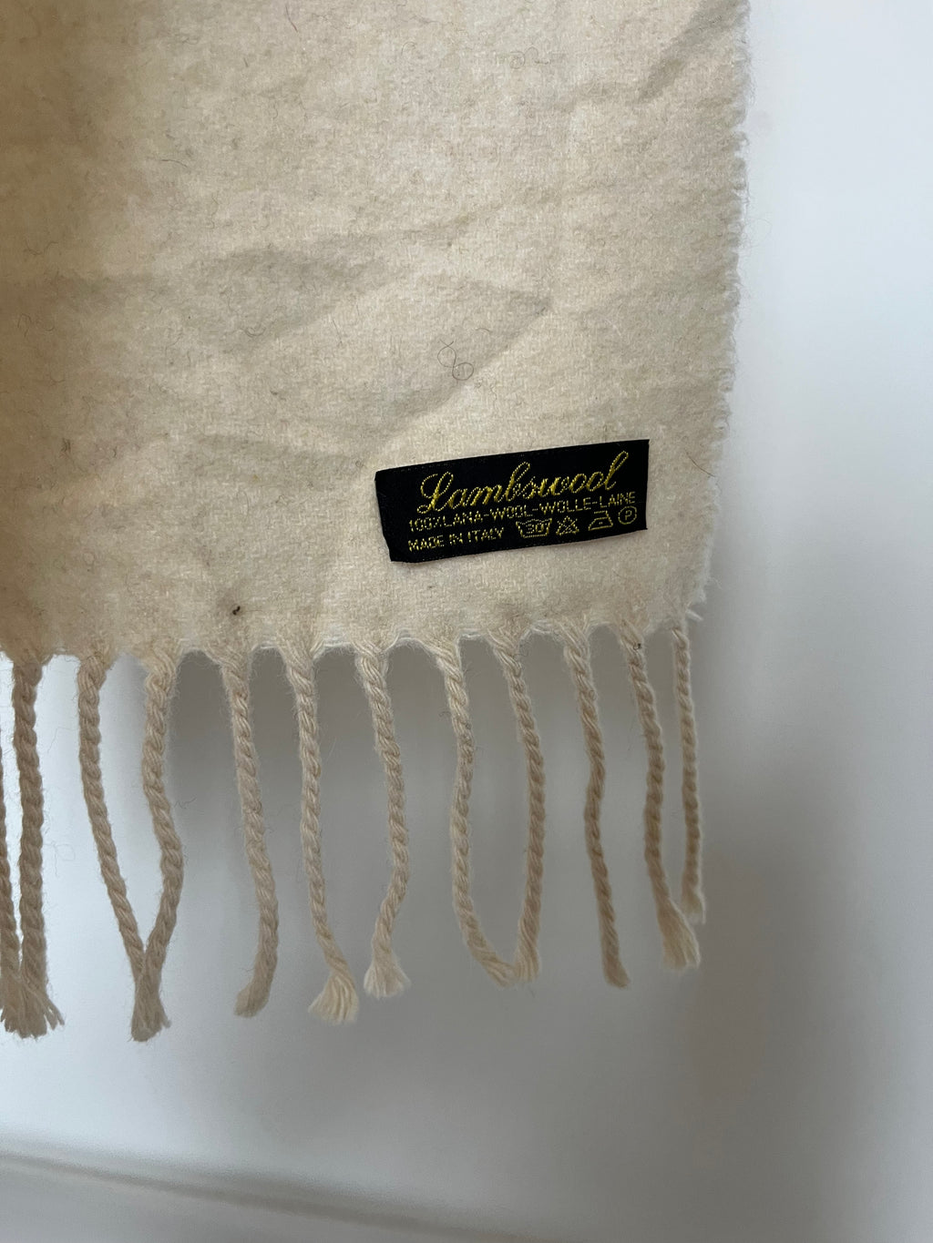 Super soft beige scarf 100% wool