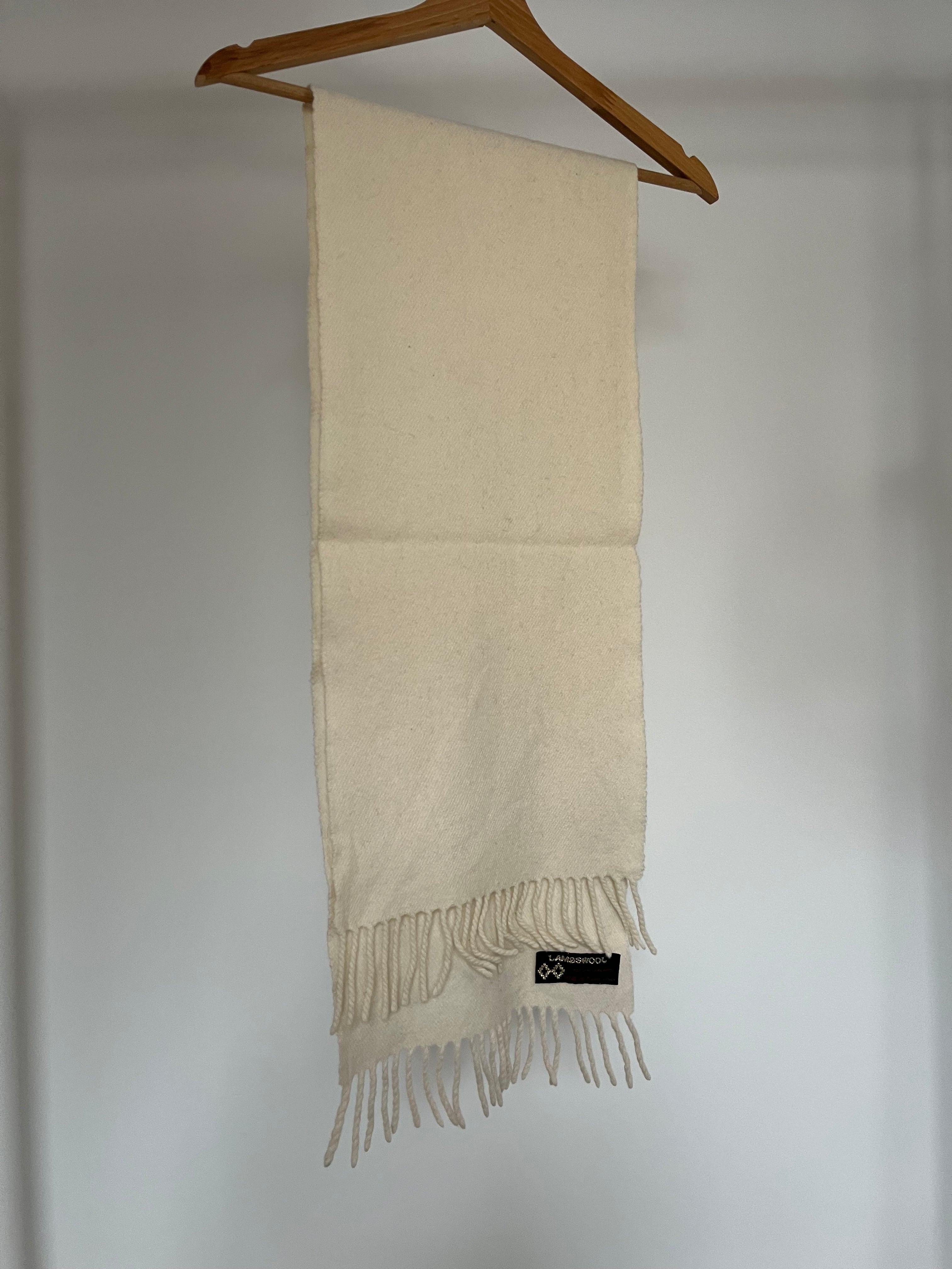 Super soft beige scarf 100% wool