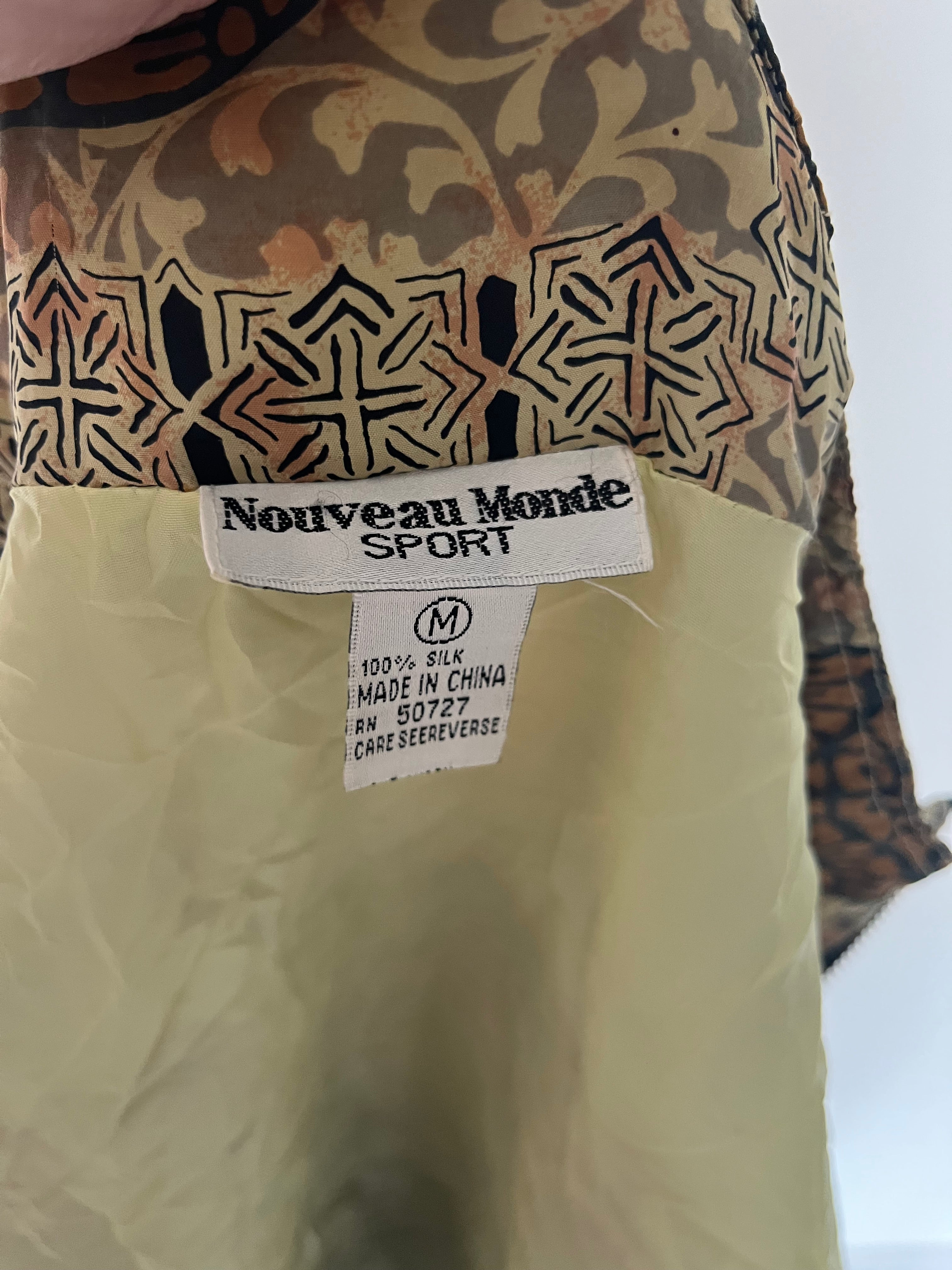 100% silk jacket with oriental print